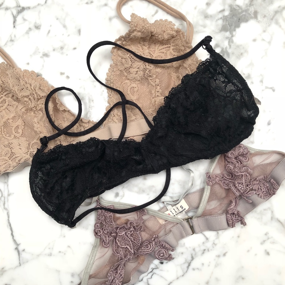 BUNDLE | 3 Lacey bralettes